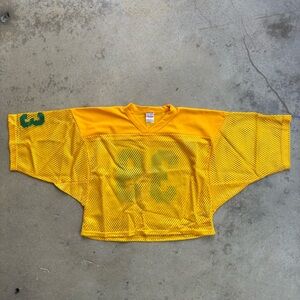 Vintage Yellow Mesh Sports Jersey XL Empire Sporting Goods New York 10013